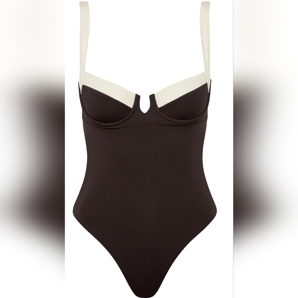 Clovely Monday Swimwear Espresso and Ivory